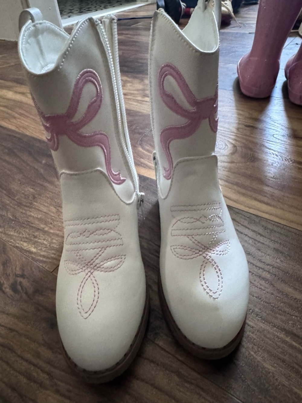 Peppermint White Ankle Cowgirl Boot